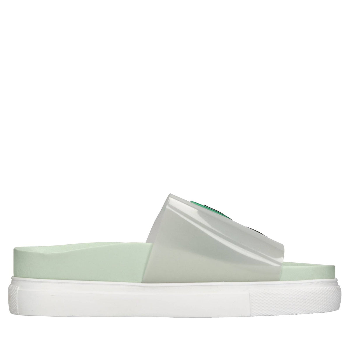 Mules in pelle e plexi 
