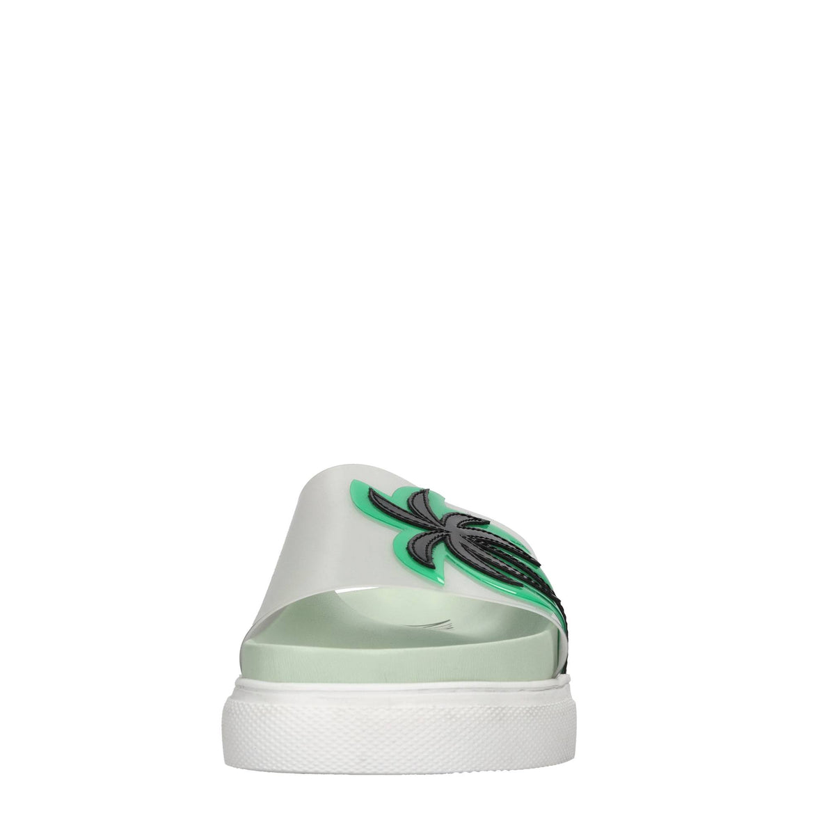 Mules in pelle e plexi 