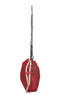 Borsa con in tessuto e strass 