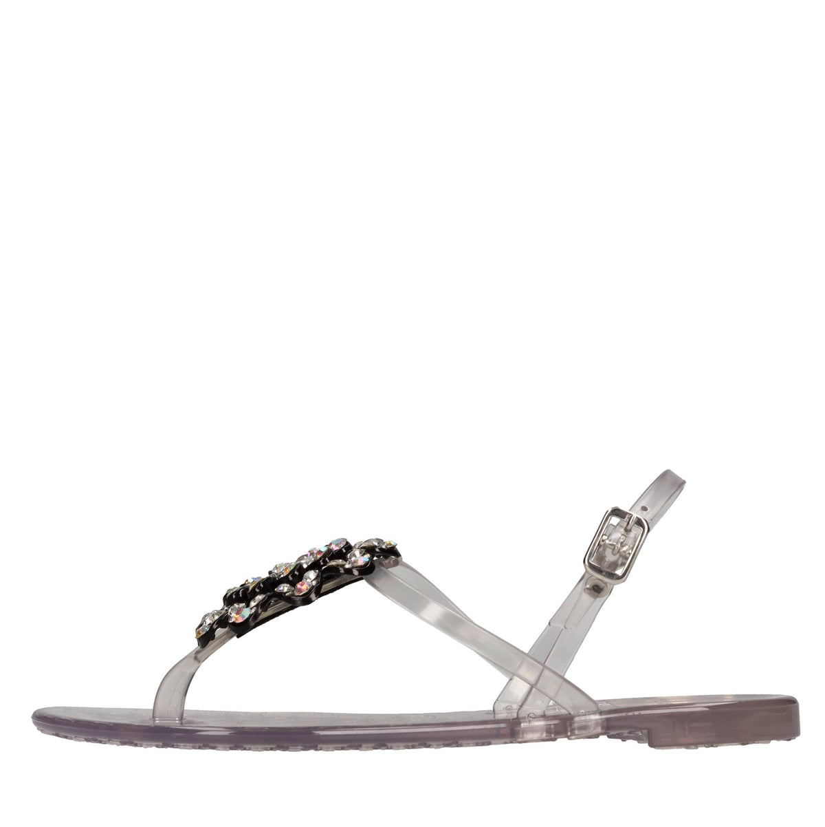 Sandali flat modello NUNZIA in plexi trasparente 