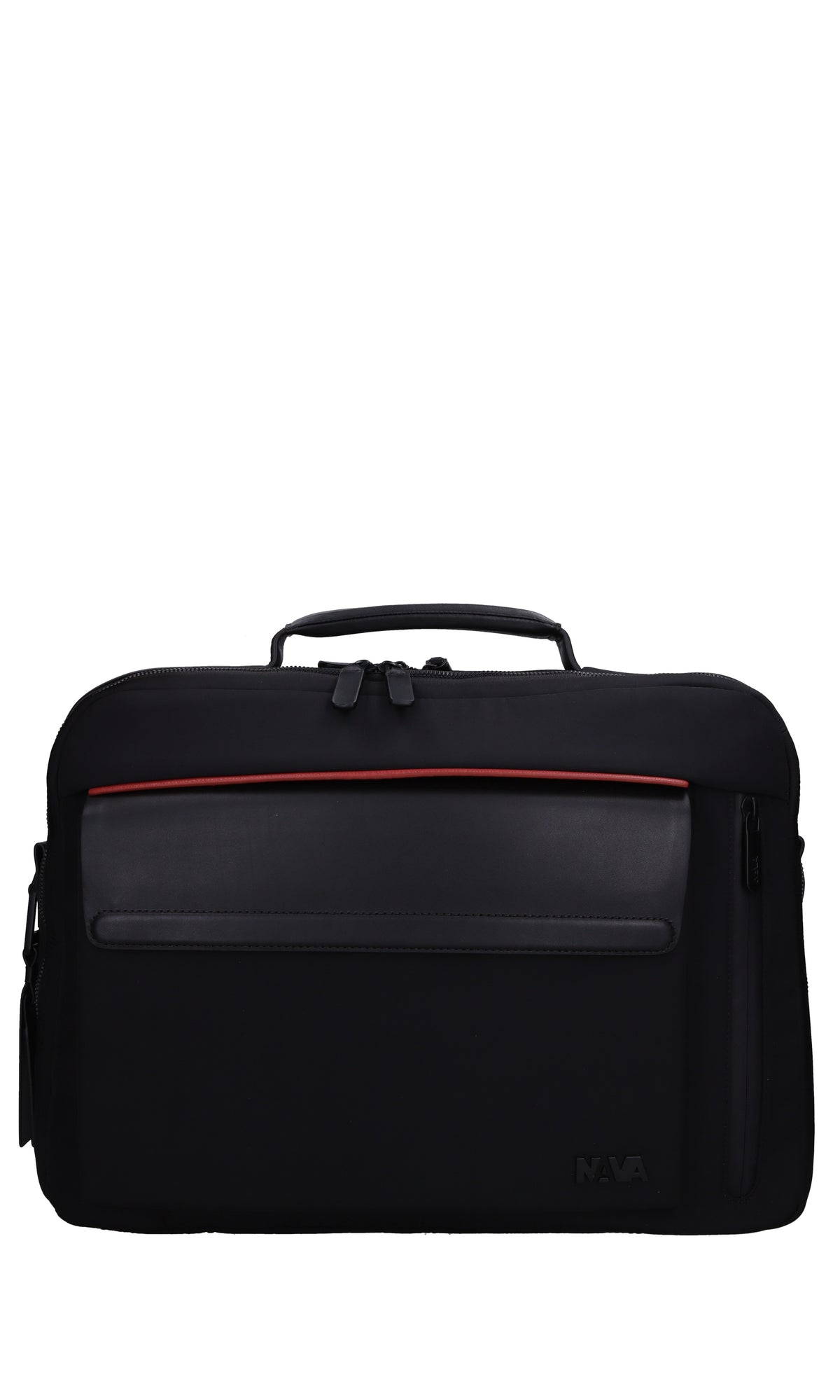 Borsa in pelle e tessuto 