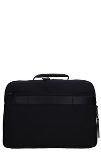 Borsa in pelle e tessuto 