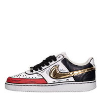 Sneakers in ecopelle e tessuto 