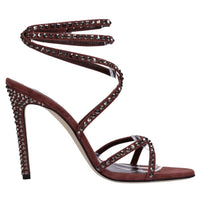 Sandali holly zoe in camoscio con strass 