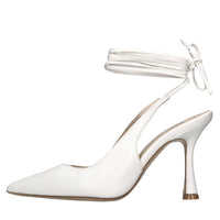 Décolleté slingback in pelle 