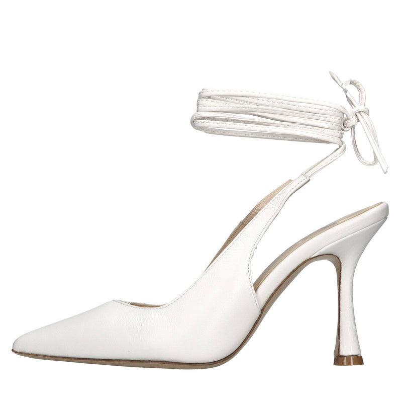 Décolleté slingback in pelle 