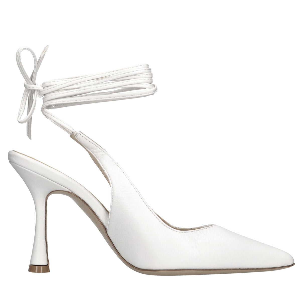 Décolleté slingback in pelle 