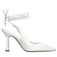 Décolleté slingback in pelle 