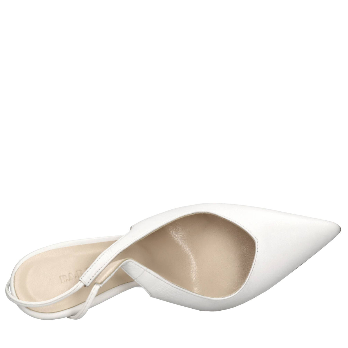 Décolleté slingback in pelle 