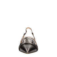 Décolleté slingback in pelle 
