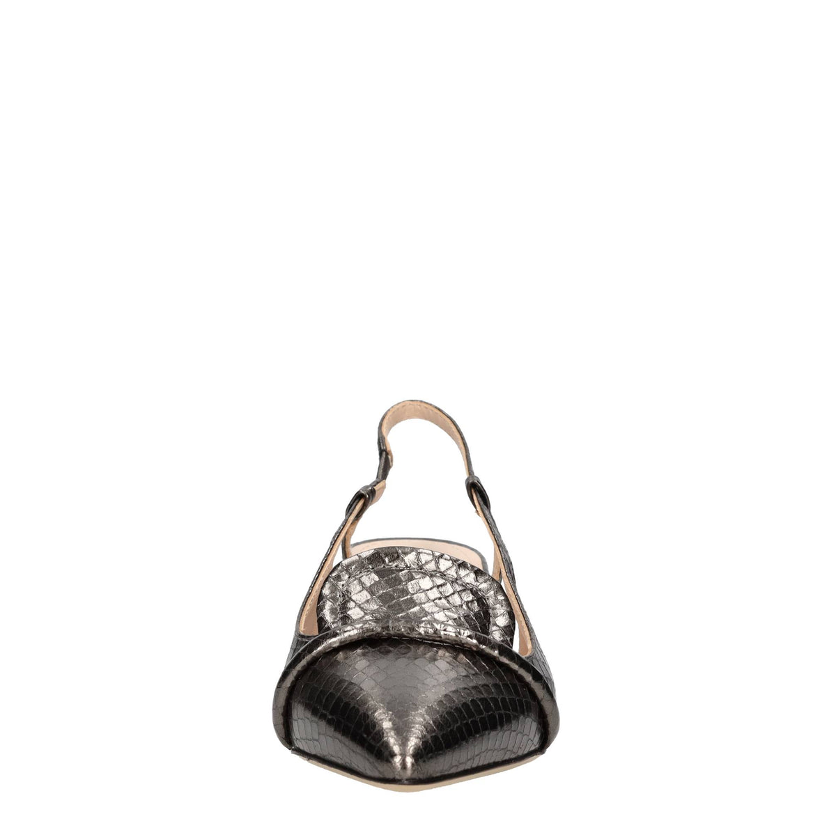 Décolleté slingback in pelle 