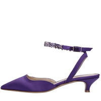 Décolleté slingback in raso 