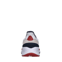 Sneakers in pelle e tessuto 