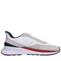 Sneakers in pelle e tessuto 