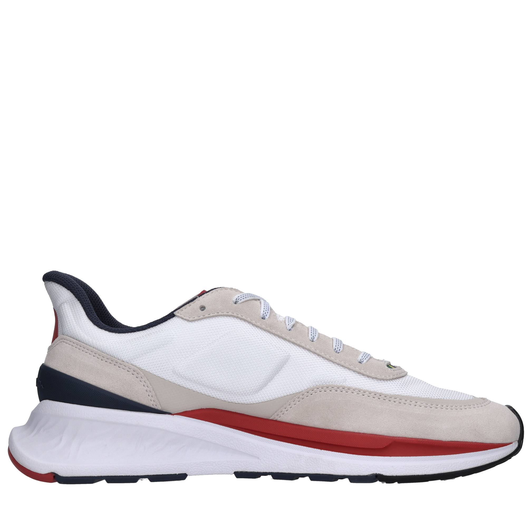 Sneakers in pelle e tessuto 