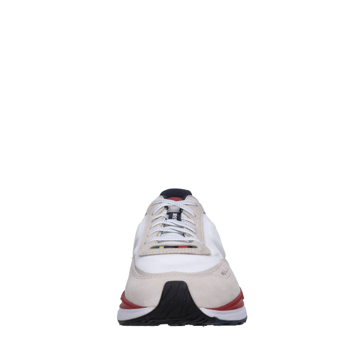 Sneakers in pelle e tessuto 