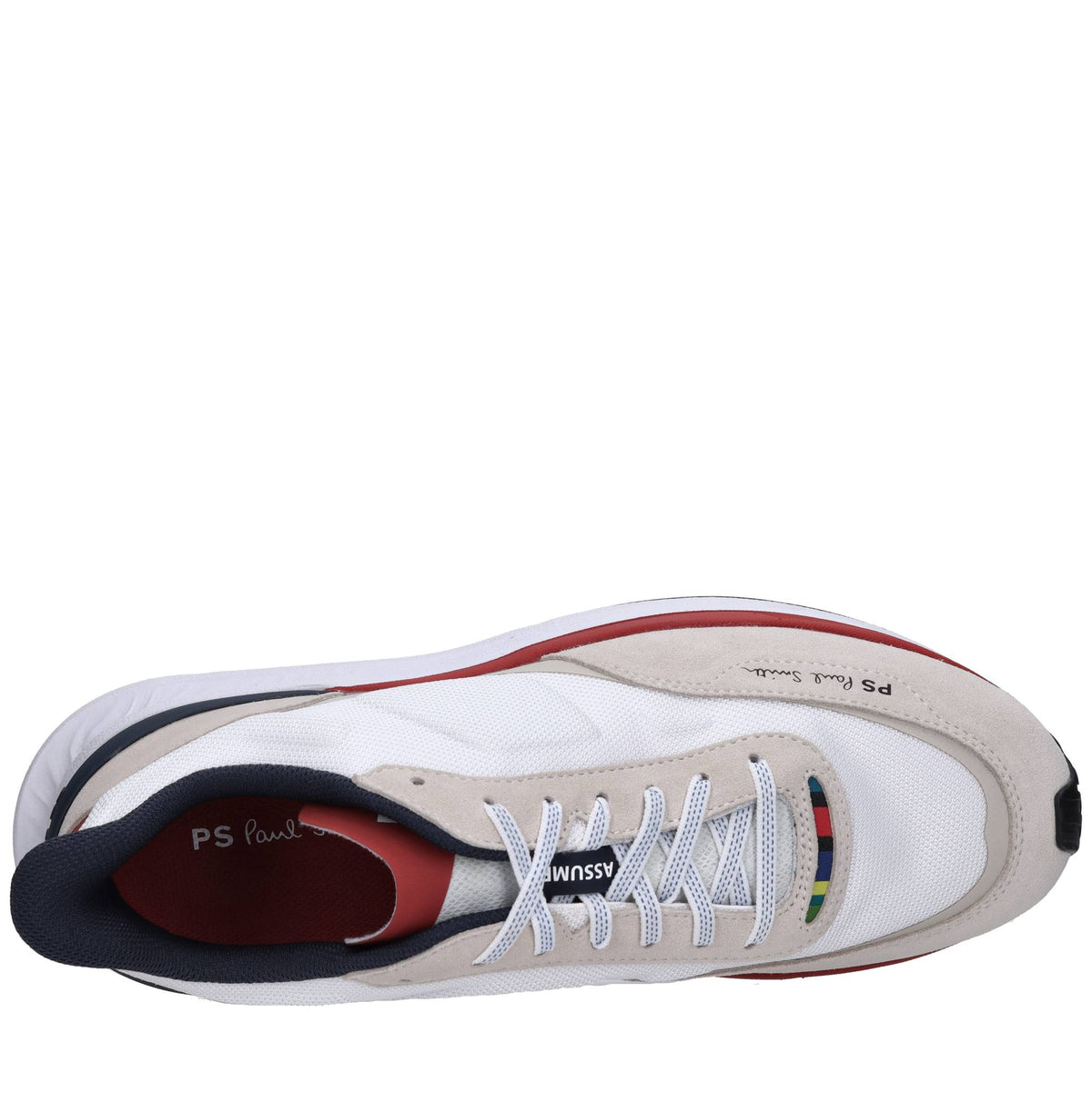 Sneakers in pelle e tessuto 