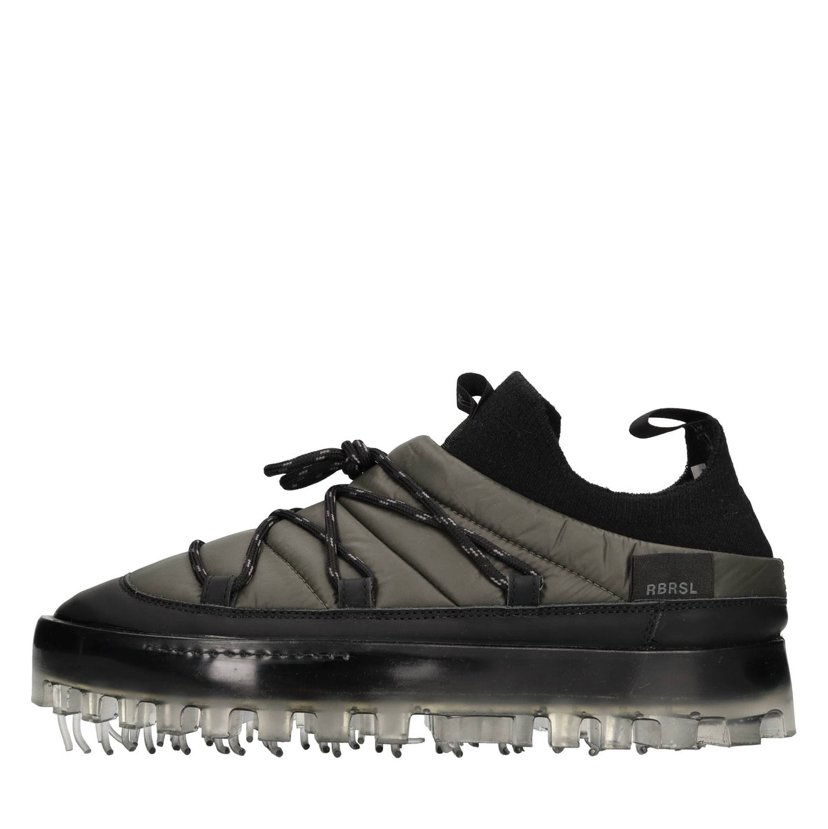 Sneakers in pelle e tessuto 