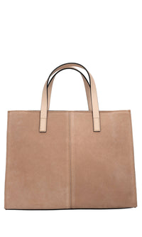 Borsa in camoscio e pelle 