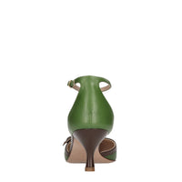 Décolleté slingback in pelle 