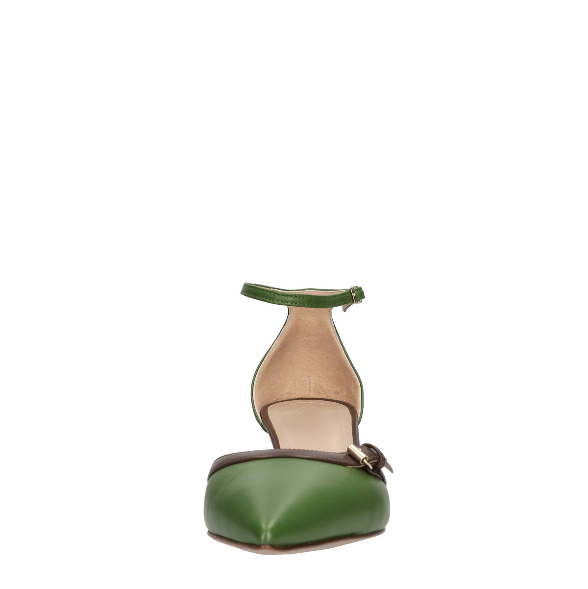 Décolleté slingback in pelle 