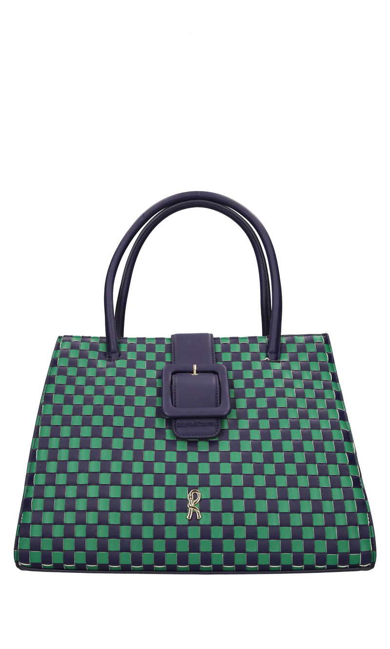 Borsa Peggy Tote in ecopelle intrecciata 