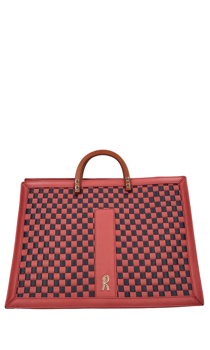 Borsa Sophia in ecopelle intrecciata 