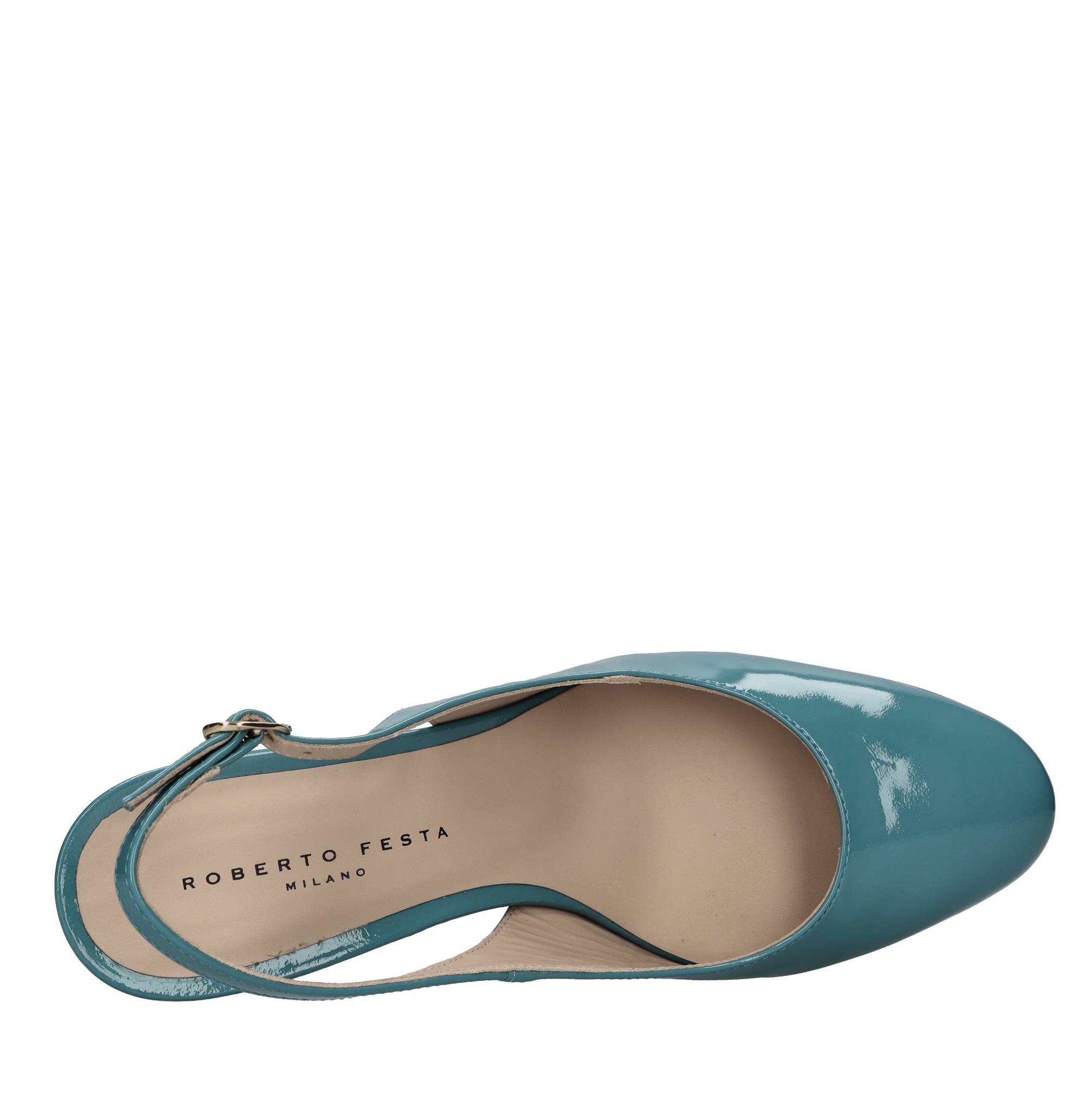 Décolleté slingback in pelle 