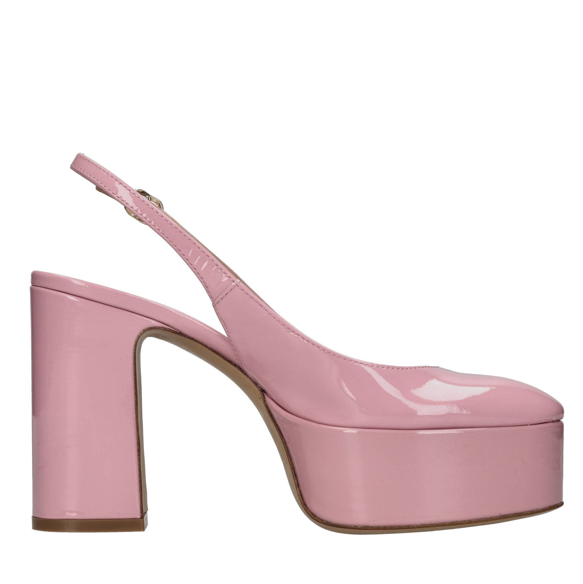 Décolleté slingback in pelle 