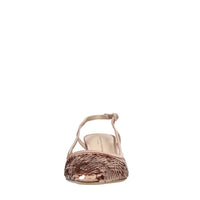 Décolleté slingback in raso e paillettes 