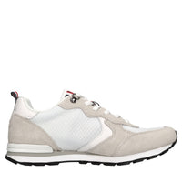 Sneakers in camoscio e tessuto 