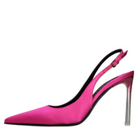 Décolleté slingback in raso 