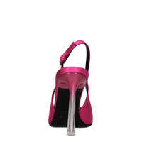 Décolleté slingback in raso 