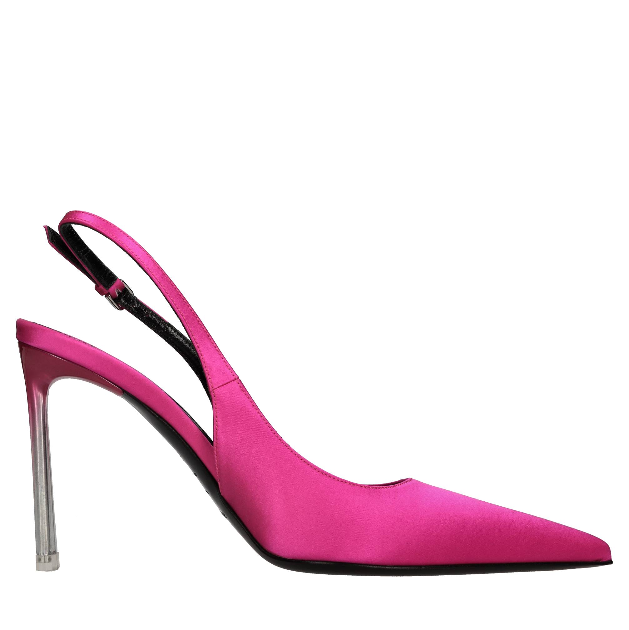 Décolleté slingback in raso 
