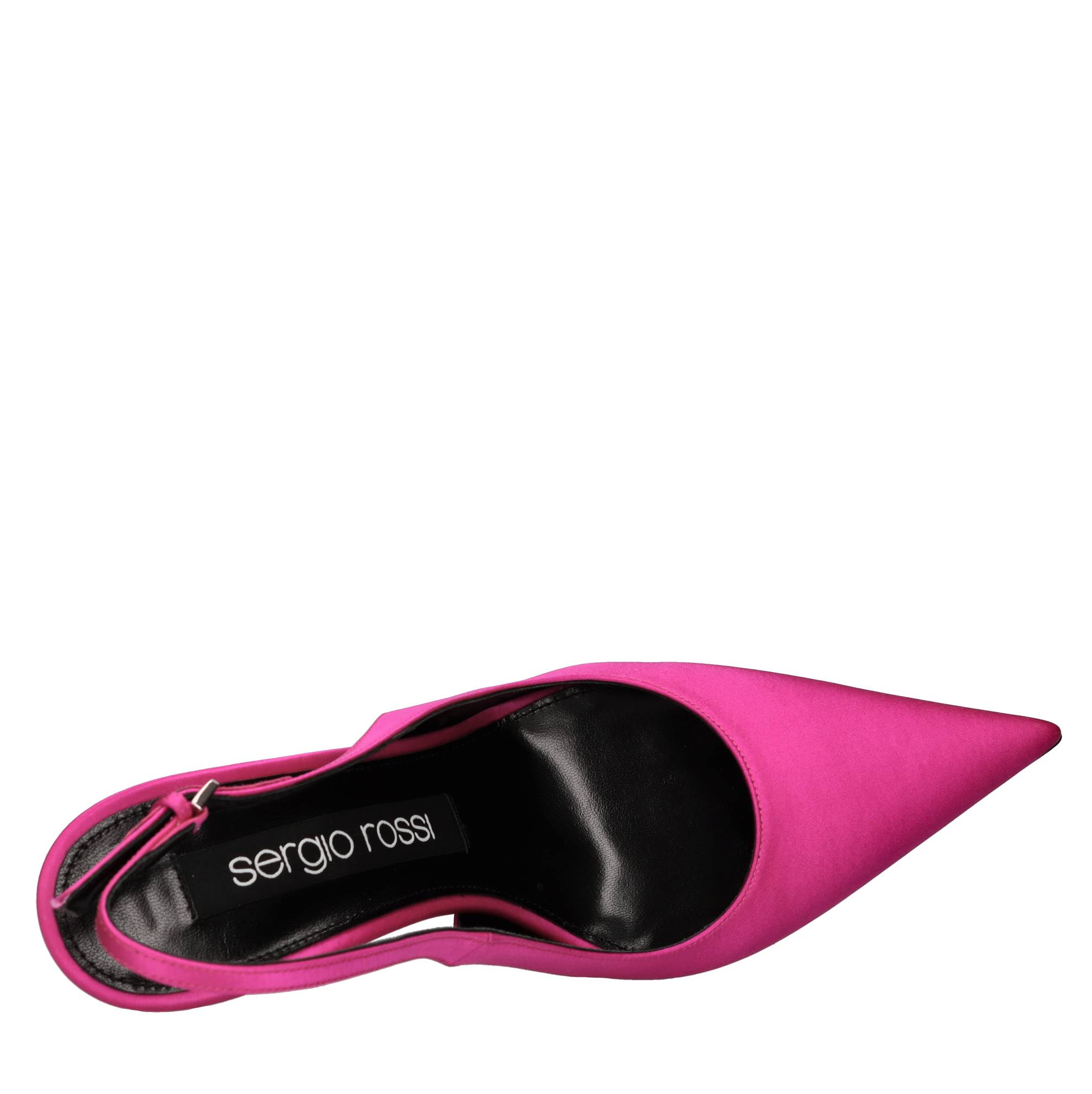 Décolleté slingback in raso 