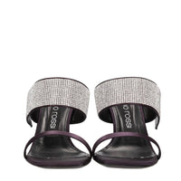 Mules in raso e strass 