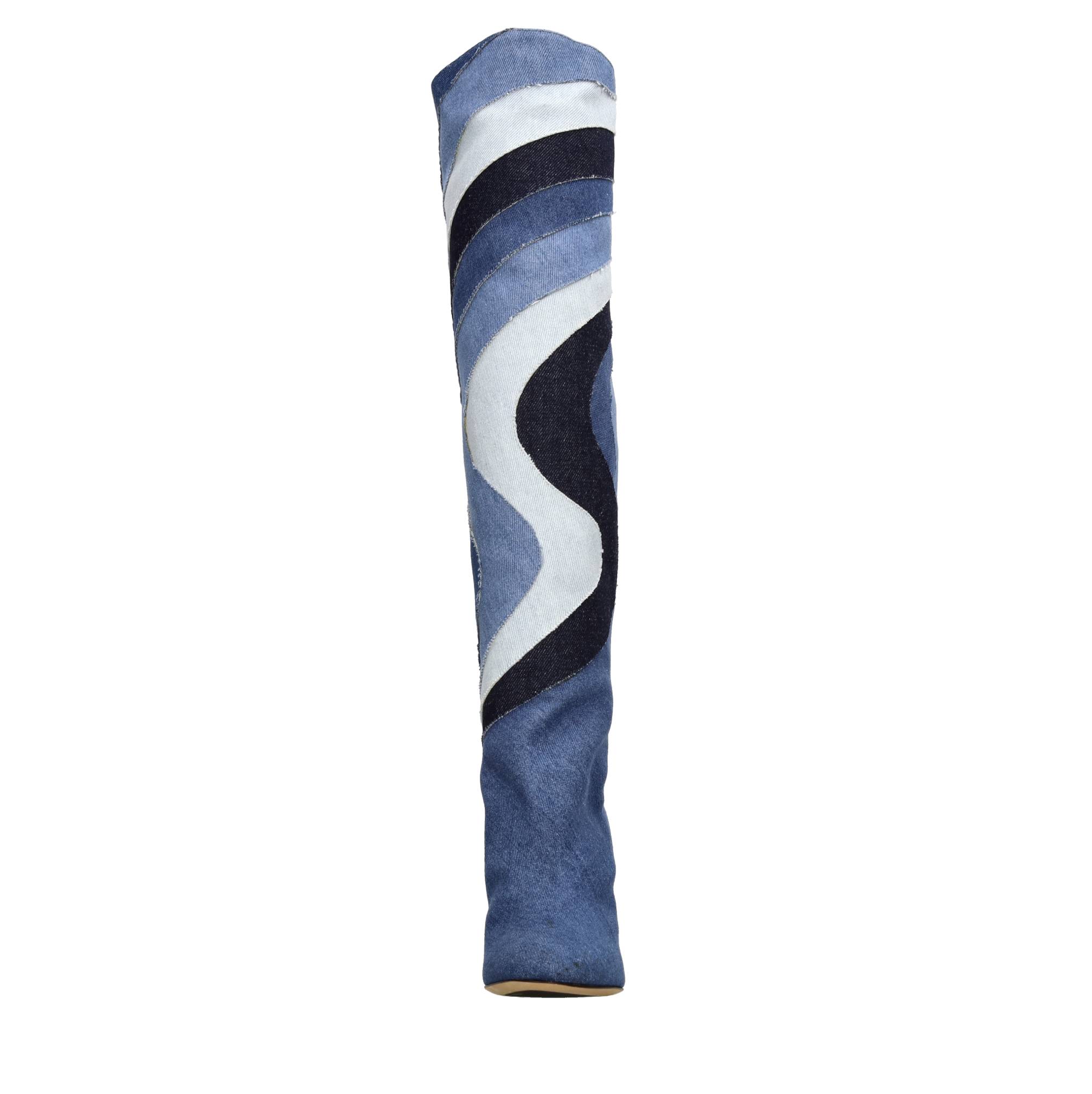 Stivali modello AURORA in denim 