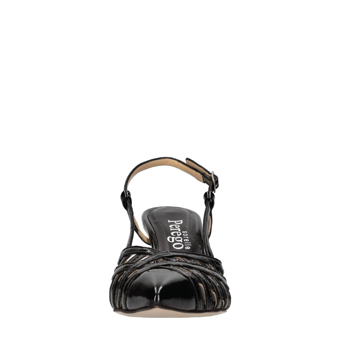 Décolleté slingback in vernice 
