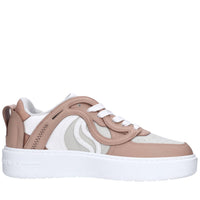 Sneakers in ecopelle e tessuto 
