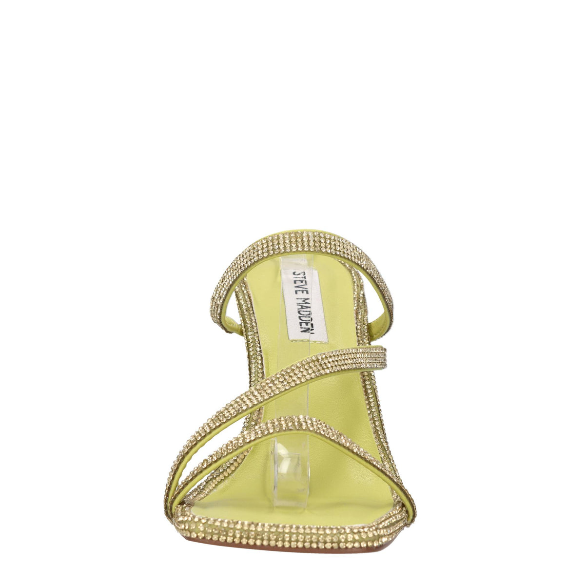 Mules in tessuto e glitter 