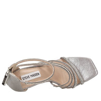 Sandali in tessuto e strass 