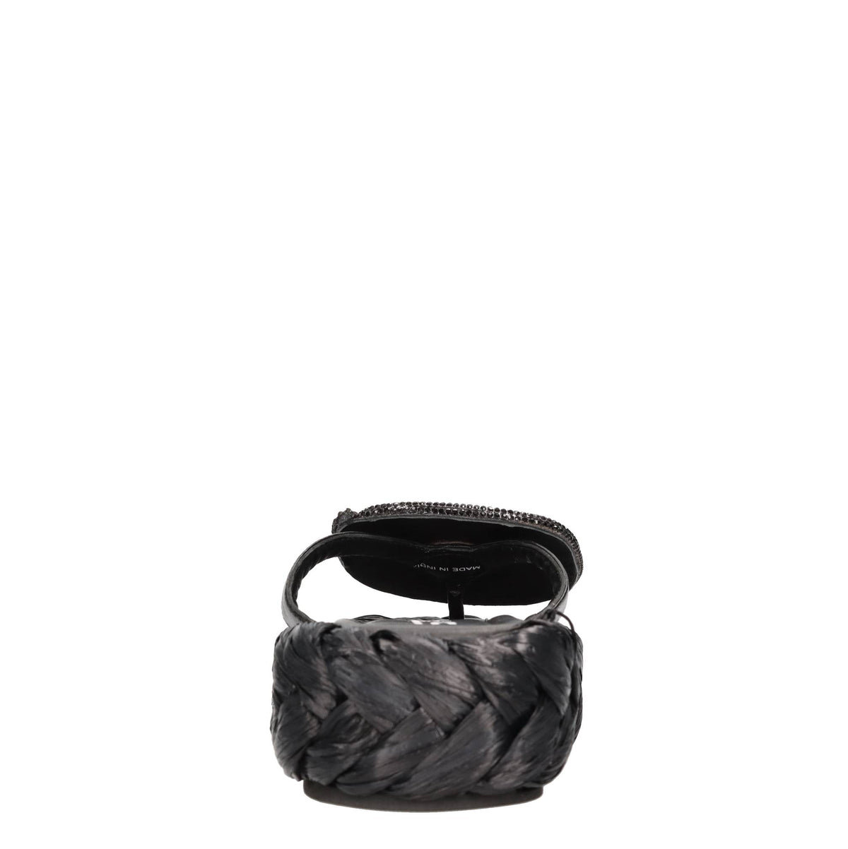 Mules in pelle e strass 
