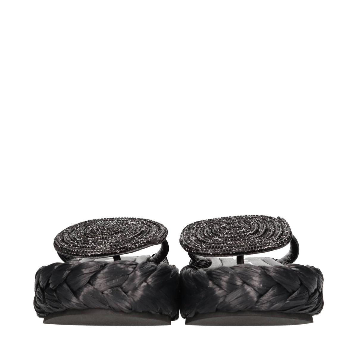 Mules in pelle e strass 
