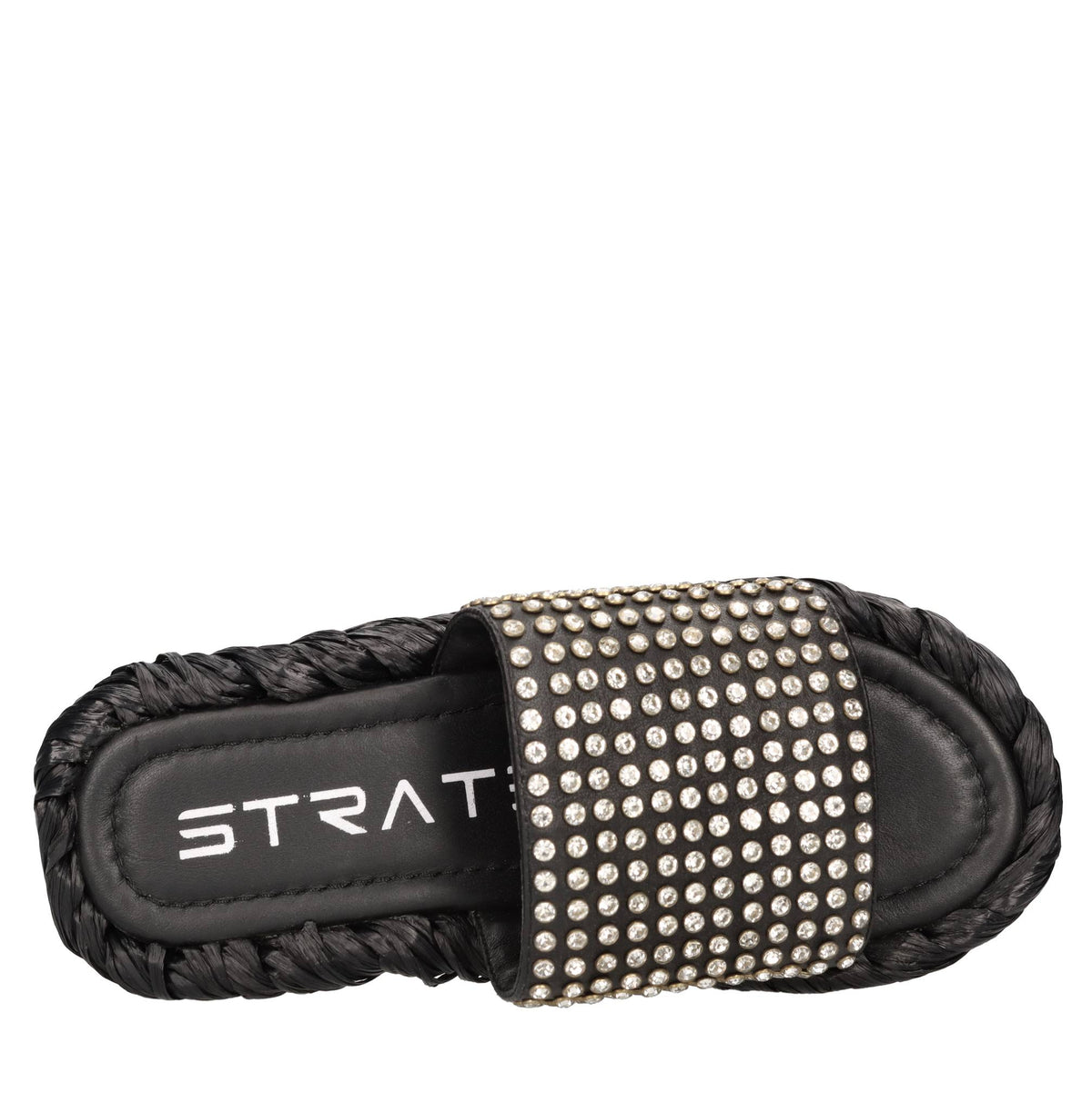 Mules in pelle e strass 