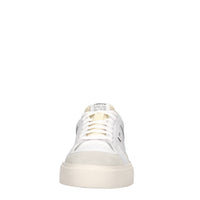 Sneakers in pelle e tessuto 