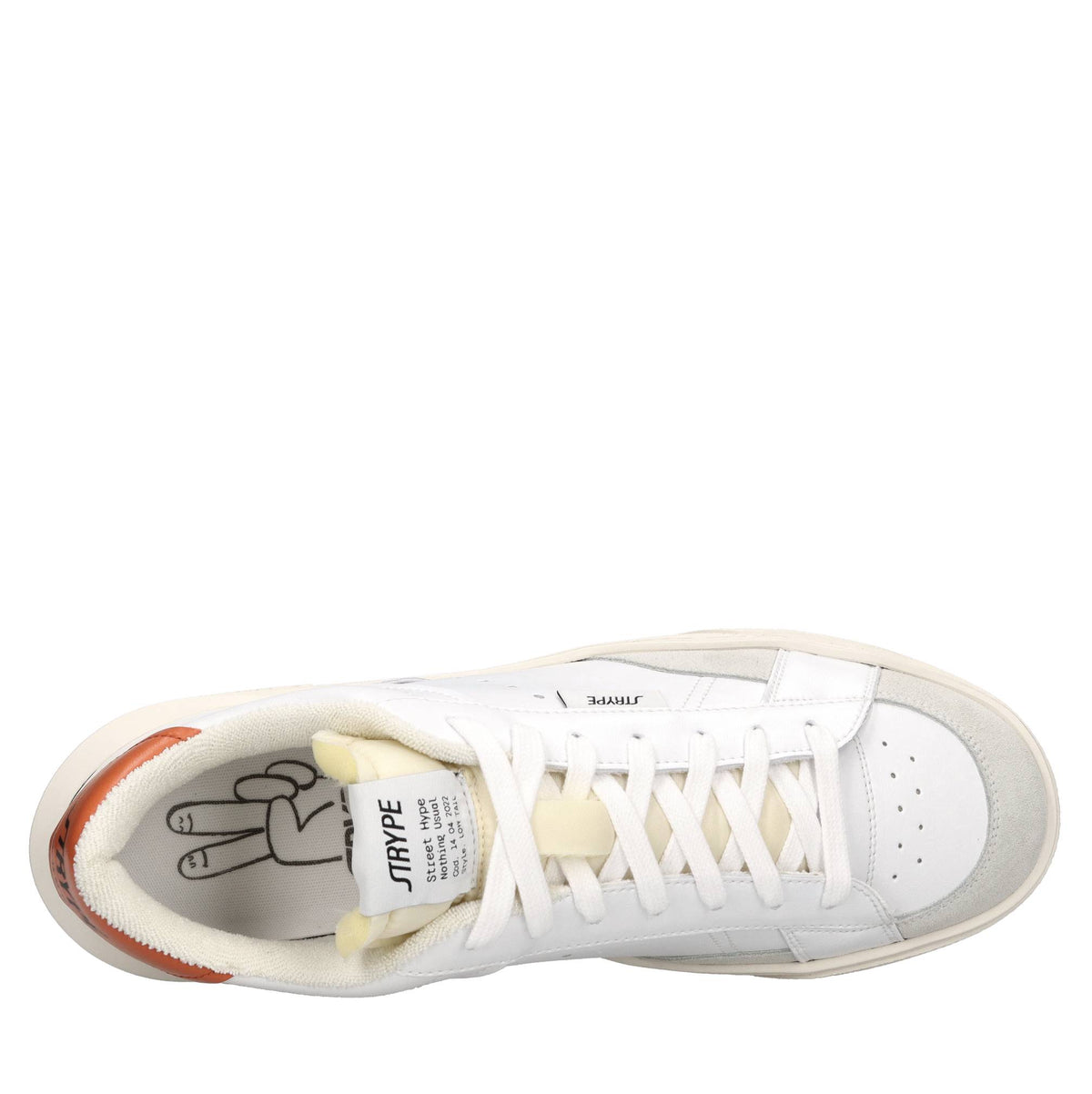Sneakers in pelle e tessuto 