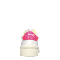 Sneakers in pelle e tessuto 