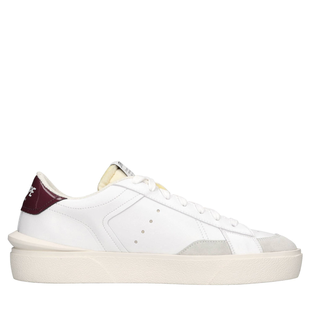 Sneakers in pelle e tessuto 