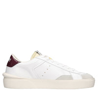Sneakers in pelle e tessuto 