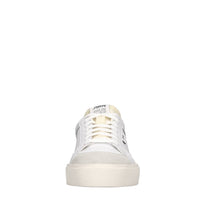 Sneakers in pelle e tessuto 